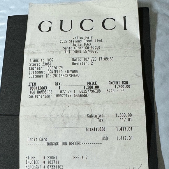 $1300 Gucci Ophidia canvas GG logo Boston barrel mini bag, authentic - Picture 10 of 10